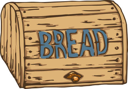 Wooden Breadboxのイラスト素材
