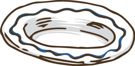 White Soup Plateのイラスト素材