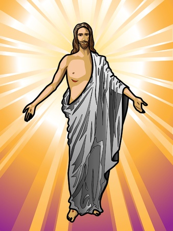  illustration of the Resurrected Jesus Christ  のイラスト素材