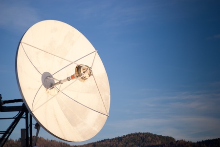 Satellite broadcasting dish in Aflenz,Austria  の写真素材