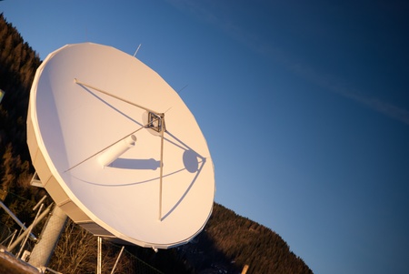 Satellite broadcasting dish in Aflenz,Austria  の写真素材