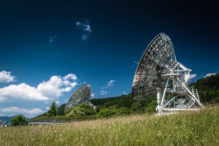 Antennas on the earth station Aflenz ,Styria,Austria  の写真素材