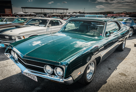 GRAZ-SEPTEMBER 14 A car at American cars show - Crocodile Meeting September 14,2013 Kalsdorf bei Graz,Austria のeditorial素材