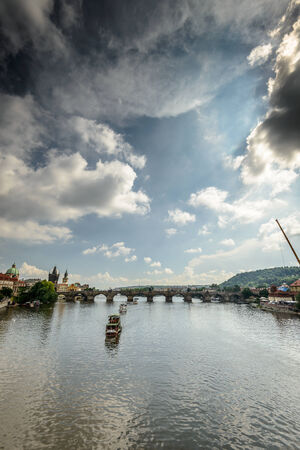 Lesser Bridge Tower of Charles Bridge in Prague ,Czech Republic  のeditorial素材