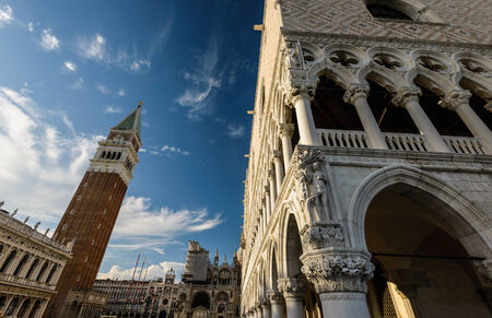 Architectural details of Doge\'s Palace, Venice, Italy