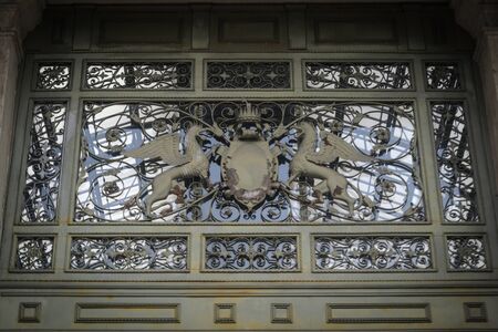 The front facade of the East Railway (Keleti) station in Budapest, Hungary.の写真素材