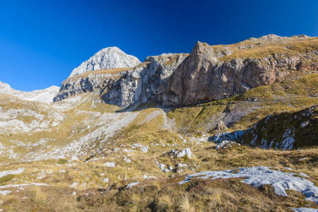 Mangart mountain, Triglav national park, Julian Alps, Sloveniaの写真素材