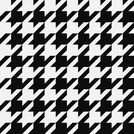 Black and white houndstooth geometric seamless pattern. Perfect for wallpaper, wrapping, fabrics and...