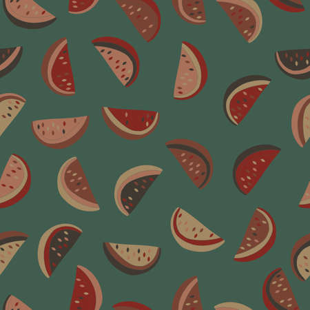 Watermelon seamless pattern. Abstract summer background. Perfect for fabrics, paper, wallpaper, textile, cover and fashion print.のイラスト素材