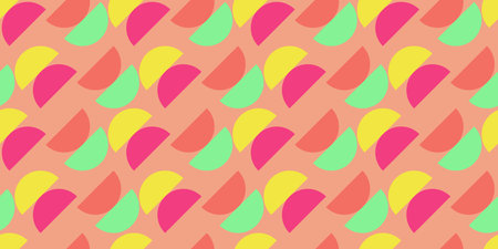 Semicircle seamless pattern. Geometric pattern background, vector abstract contemporary multicolored...