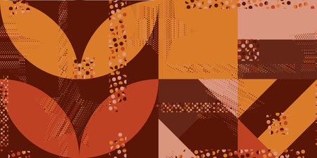 Abstract geometric fashion styled seamless pattern. Vector colorful geometric background. Perfect...