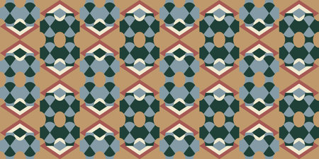 Seamless geometric retro pattern. Cute abstract geometrical textures. Simple pattern design for babies, kids, decor.のイラスト素材