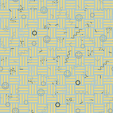 Simple geometric shapes seamless pattern. Children or trendy design with basic shapes. Simple...