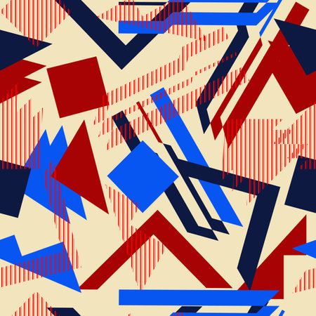 Abstract modern geometric vector seamless pattern. Eps 10.のイラスト素材