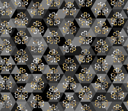 Classic geometry motif seamless pattern. Modern minimal geometric texture. Cool background for design print, wallpaper, business cards and textile.のイラスト素材