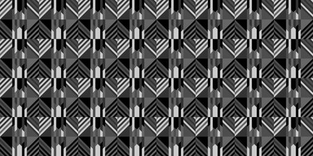 Black and white abstract geometric seamless pattern. minimalist style art background for children or trendy design with basic shapes.のイラスト素材