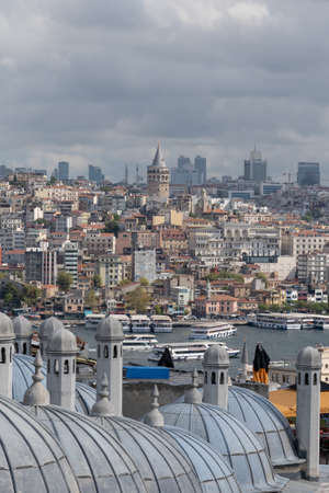 A view of the hill in Istanbulの写真素材