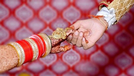 Bride & Groom Hand's Together