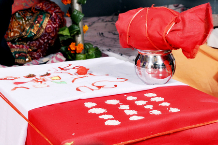 Hindu Rituals hawan phereの写真素材