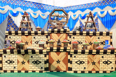 Indian Wedding. Banquet setup, Wedding Dayの写真素材