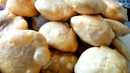Indian Traditional spicy street food Kachoriの写真素材