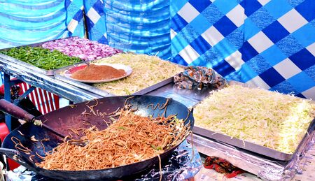Different meals for the guests on the wedding tableの写真素材