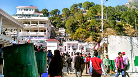 VAISHNO DEVI,KATRA INDIA-AUGUST 15TH 2017:Vaishno Devi Mandir is a Hindu temple dedicated to the Hindu Goddess, located in Katra at the Trikuta Mountains within the Indian state of Jammu and Kashmirのeditorial素材