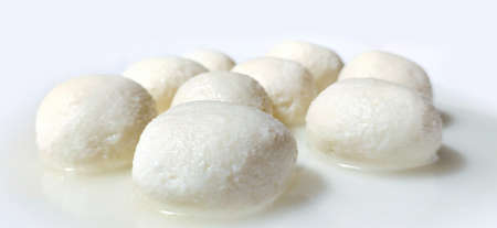 An indian Sweet Rasgulla Also Know as Rosogolla, Roshogolla, Rasagola, Ras Gulla is a Syrupy Dessert Popular in India.の写真素材