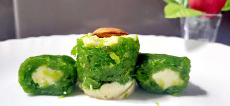 Doodhi ki Barfi Indian sweet dish.bottle gourd barfi, ghiya barfi, loki barfiの写真素材