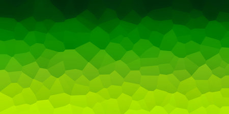 A modern low-poly abstract background in shades of green and yellow, creating a smooth polygonal textureの写真素材