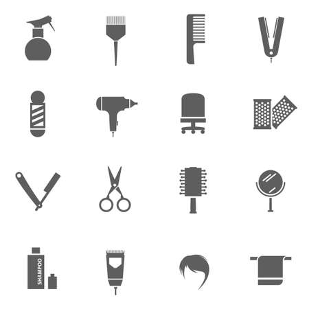 Set of hairdresser barber shop vector iconsのイラスト素材