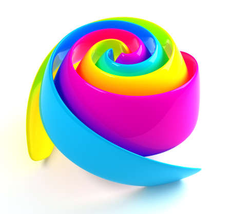CMYK and RGB Rose. の写真素材