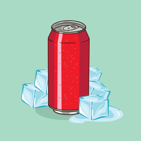 Illustration Vector graphic of long drink and ice cube , cold drink and freshのイラスト素材