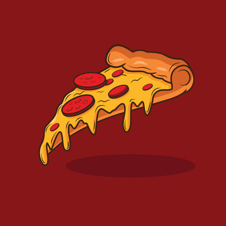 Illustration vector graphic of slice pizza, yummy pizzaのイラスト素材