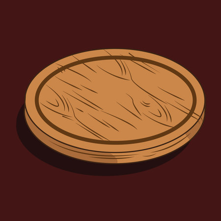 Illustration vector graphic of chopping board circleのイラスト素材