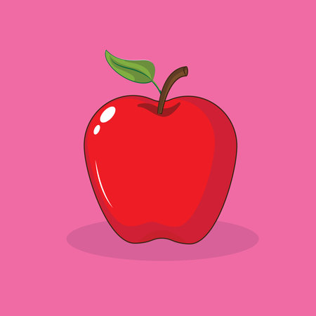 Illustration vector graphic of flat design appleのイラスト素材