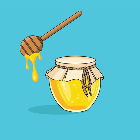 vector illustration of honey set cartoonのイラスト素材