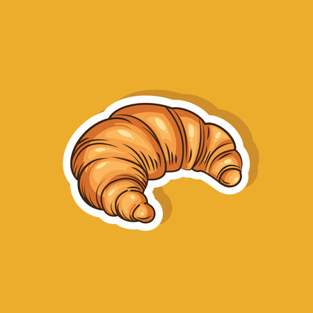 Vector illustration of bread stickerのイラスト素材