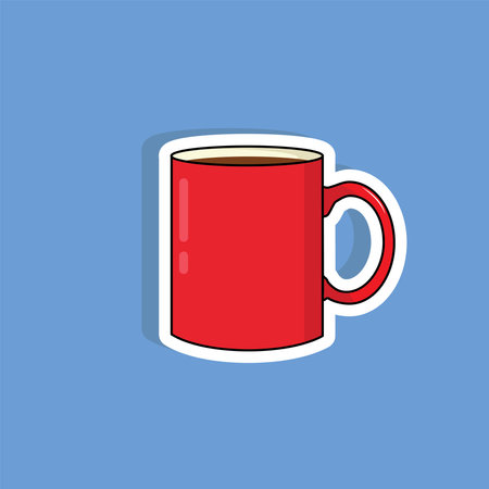 Vector illustration of paper cup hot coffeeのイラスト素材