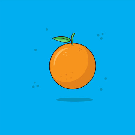 Vector illustration of orange cartoon flat designのイラスト素材