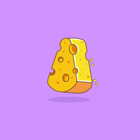 Vector illustration pf cheese cartoon  styleのイラスト素材
