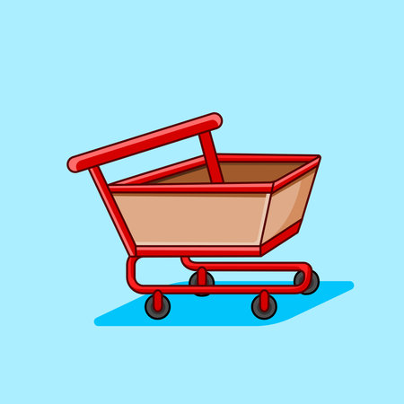Shopping Cart Vector Illustration Cartoon Designのイラスト素材
