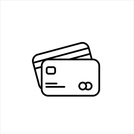 Icon Credit Card Outline Style Vector Isolated Flat Designのイラスト素材