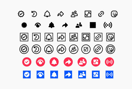 Diverse UIUX Icon Set for Web and Mobile Applications Vector Illustrationのイラスト素材