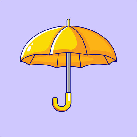 Umbrella Flat Design Vector Illustrationのイラスト素材