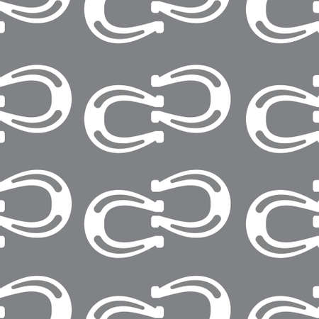 Simple pattern horseshoes with gray backgroundのイラスト素材