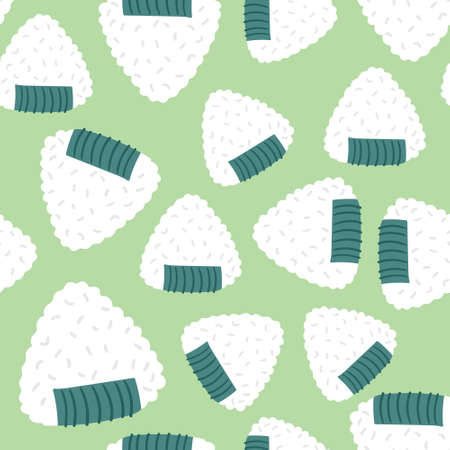 Onigiri seamless pattern background. For wallpaper, pattern fills.のイラスト素材