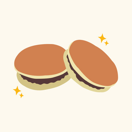 dorayaki japan dessertsのイラスト素材