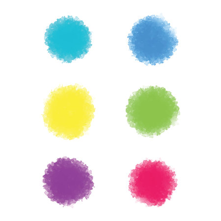 set of watercolor splashesのイラスト素材