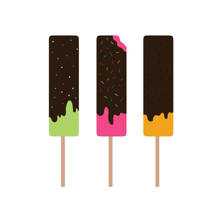 ice lolly setのイラスト素材